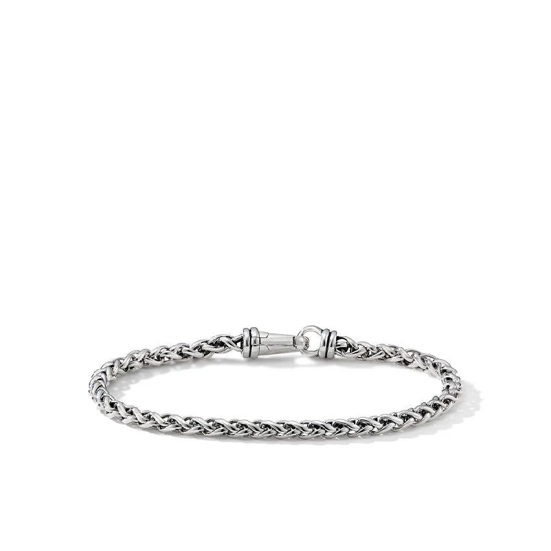 ladies bracelet multi-stone high-end-David Yurman Men's 4MM Wheat Chain Bracelet