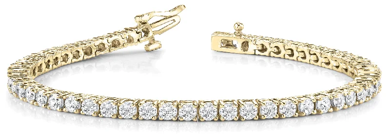 ladies bracelet valentine’s tropical-5 1/4ct Natural Diamond Tennis Bracelet in 14K Yellow Gold