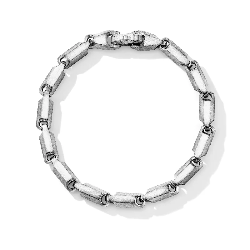 ladies bracelet black friday cyber monday-David Yurman Gents Faceted Link Bracelet, 6MM