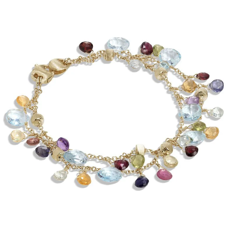 ladies bracelet christmas mother’s-Marco Bicego Mixed Gemstones Blue Topaz Paradise Bracelet