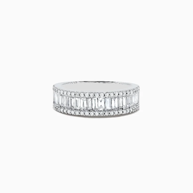 Ladies rings standout unique styles-Classique 14K White Gold Diamond Band, 1.15 TCW