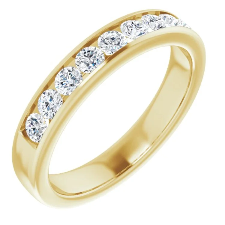 Ladies rings ethical diamond styles-14K Yellow 3/4 CTW Natural Diamond Band