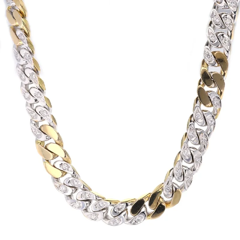 ladies necklace artisan gold-2.34 ctw Diamond Cuban Link Necklace