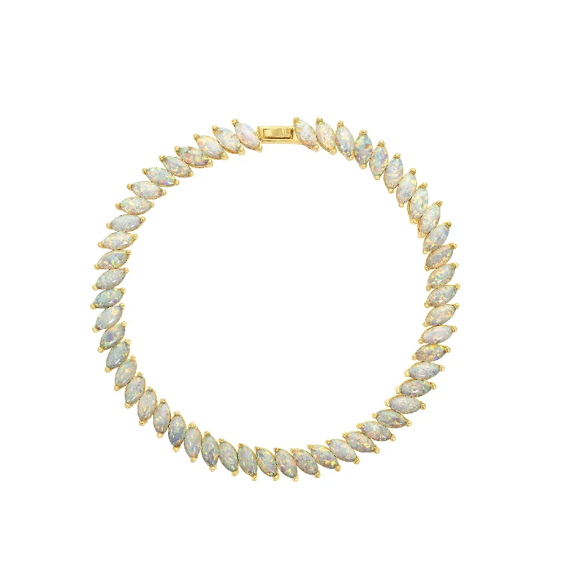 ladies bracelet high-end multi-stone-Opal Fiare Tennis Bracelet