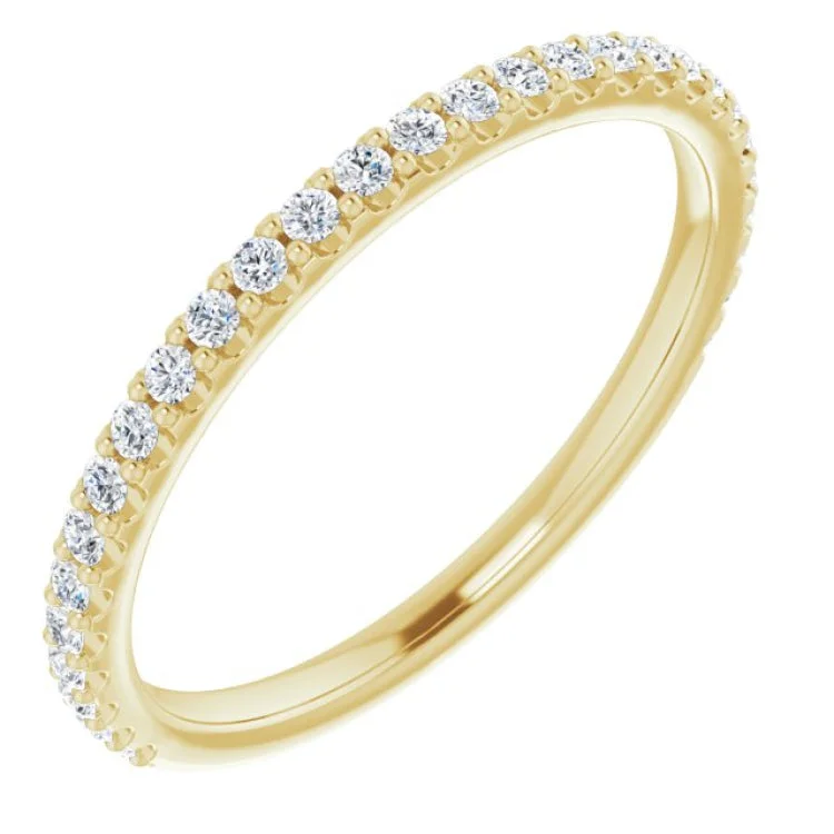 Ladies rings winter sparkle styles-14K Yellow 1/4 CTW Natural Diamond Anniversary Band