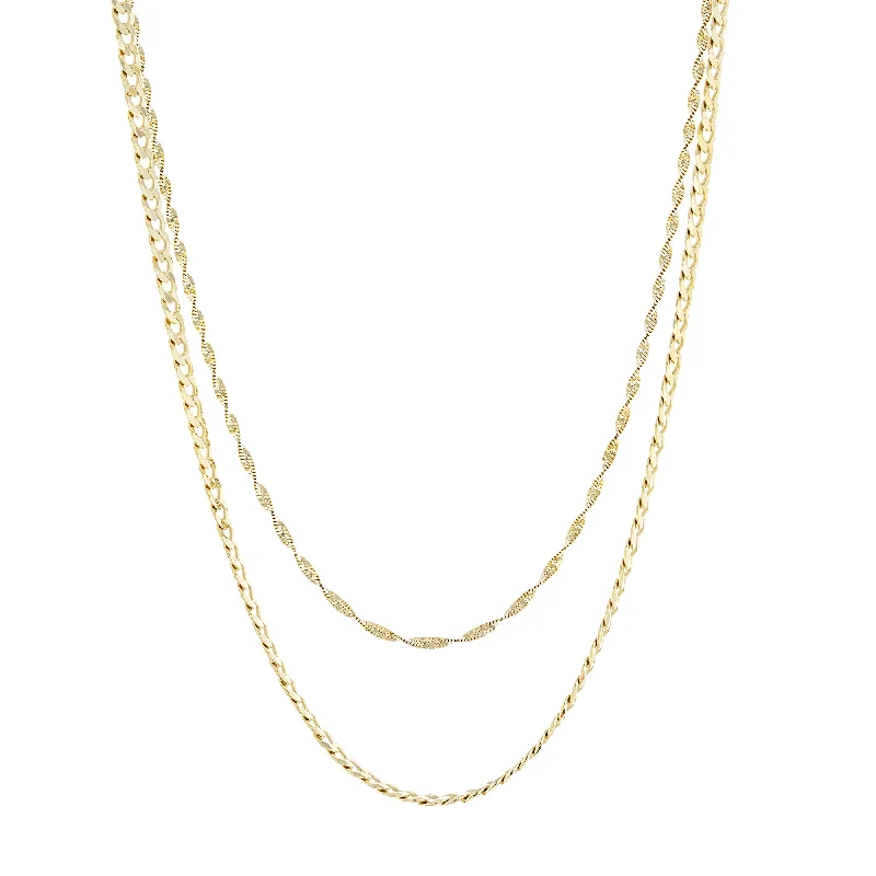 ladies necklace twisted gold-Ivelisse Necklace