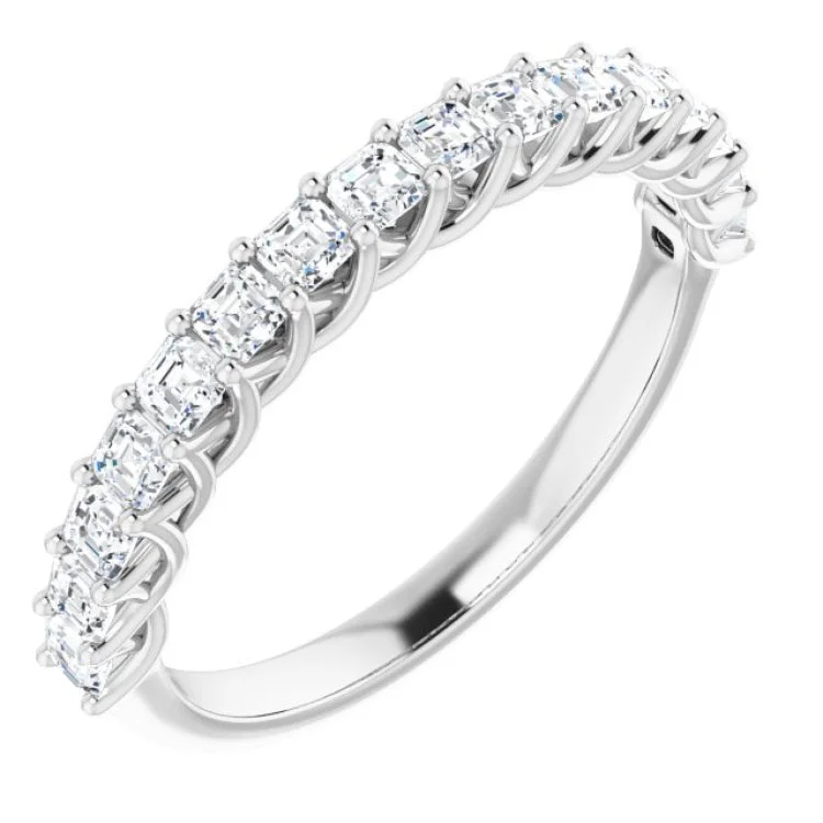 Ladies rings birth month styles-14K White 3/4 CTW Natural Diamond Anniversary Band