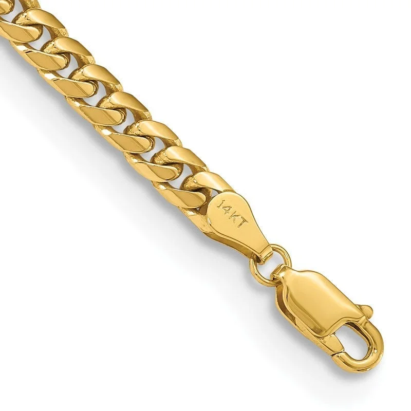 ladies bracelet timeless topaz-14K 4.3mm Solid Miami Cuban Link with Lobster Clasp Bracelet