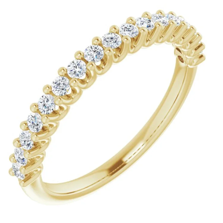 Ladies rings vintage modern rings-14K Yellow 1/3 CTW Lab-Grown Diamond Anniversary Band