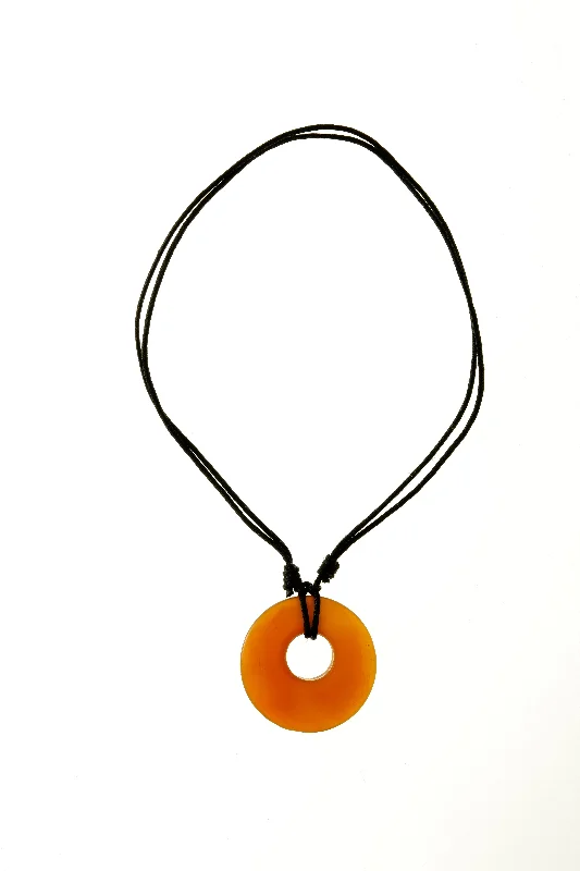 ladies necklace winter twisted-Carnelian Circle Necklace