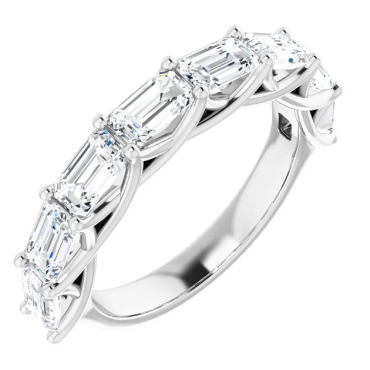 Ladies rings dramatic flair rings-Platinum 2 5/8 CTW Natural Diamond Anniversary Band