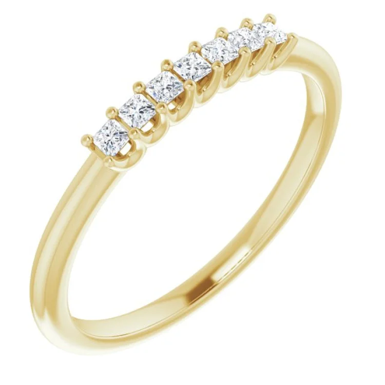 Ladies rings global brand styles-14K Yellow 1/6 CTW Natural Diamond Anniversary Band