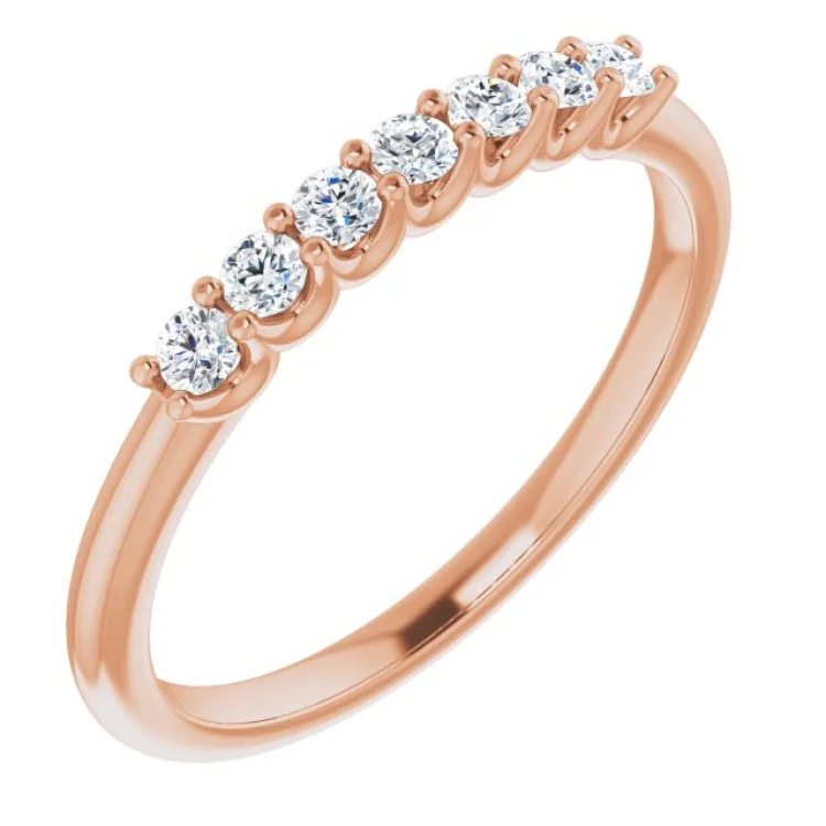 Ladies rings Native American styles-14K Rose 1/5 CTW Natural Diamond Anniversary Band