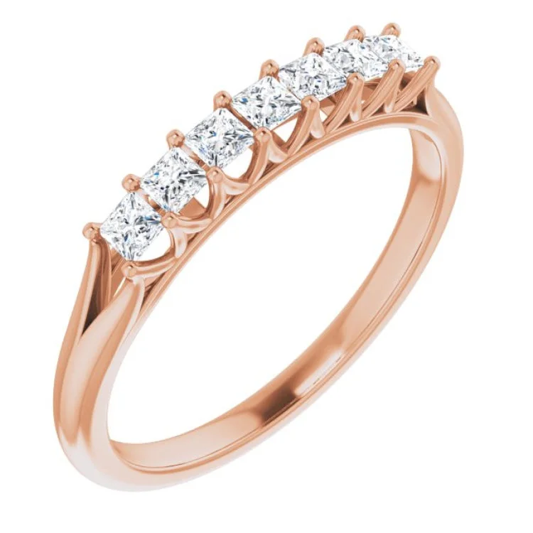 Ladies rings exclusive limited editions-14K Rose 1/3 CTW Natural Diamond Anniversary Band