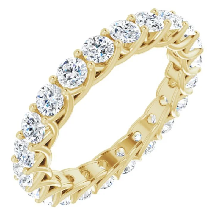 Ladies rings festive season designs-14K Yellow 2 1/5 CTW Diamond Eternity Band