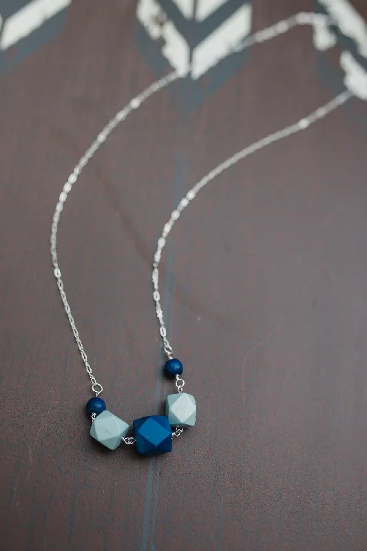 ladies necklace black diamond premium-Blueberry Pop Necklace