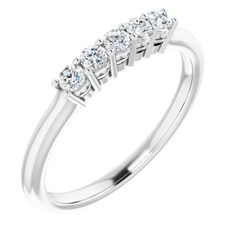 Ladies rings minimalist art styles-Platinum 1/4 CTW Natural Diamond Anniversary Band