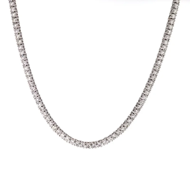 ladies necklace asymmetrical spring-7.00 ctw Diamond Eternity Necklace