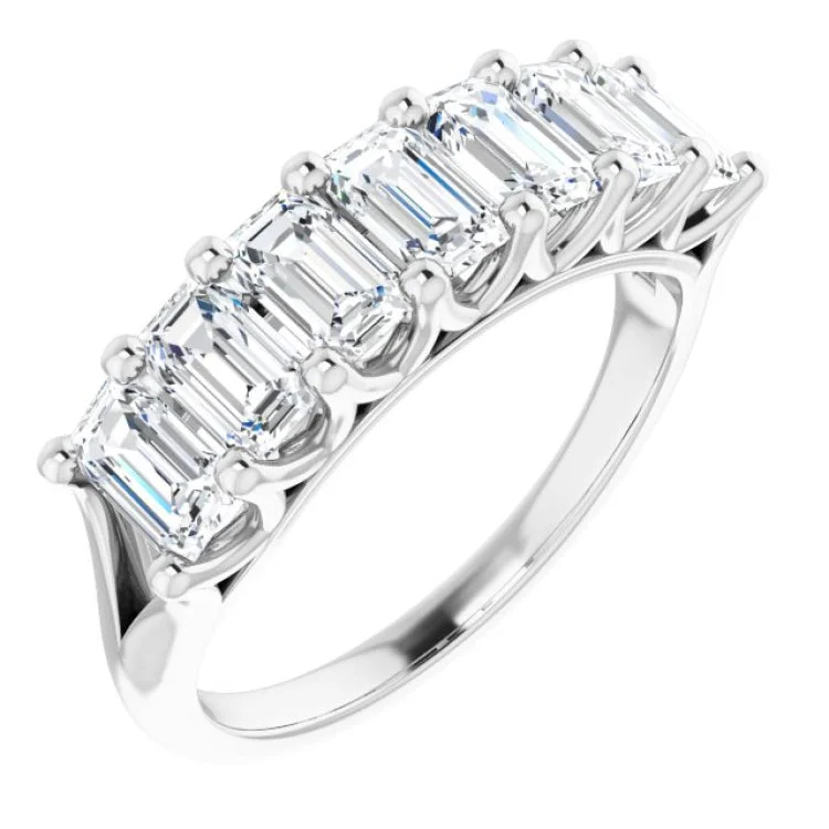 Ladies rings handcrafted luxury styles-14K White 2 1/2 CTW Natural Diamond Anniversary Band