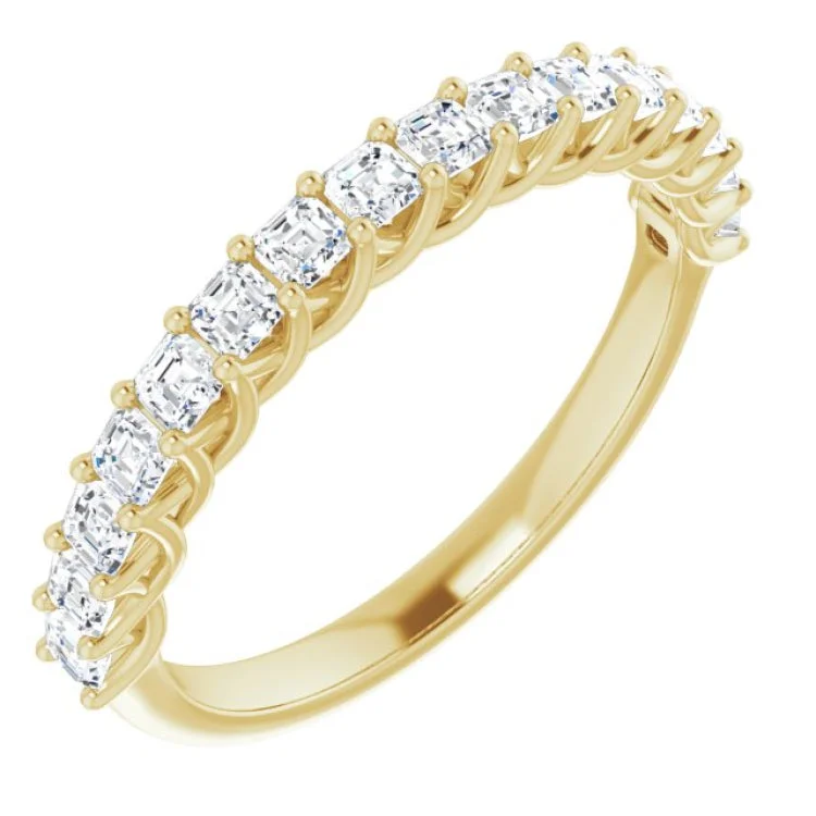 Ladies rings champagne diamond styles-14K Yellow 3/4 CTW Natural Diamond Anniversary Band