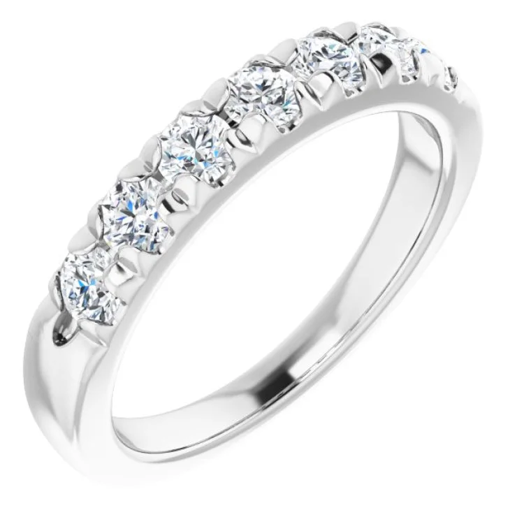 Ladies rings steampunk vibe designs-Platinum 3/4 CTW Natural Diamond Anniversary Band