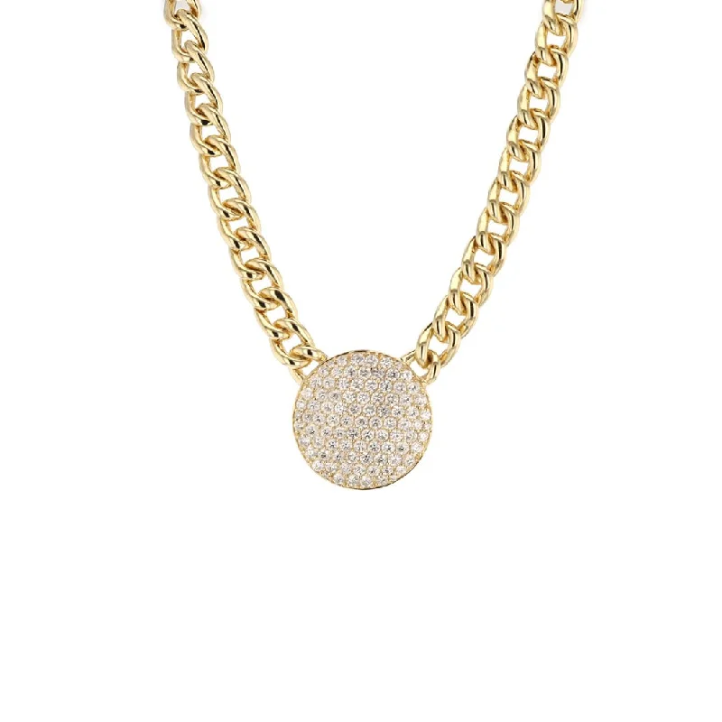 ladies necklace flower hammered-2.03 ctw Diamond Stationary Pendant Necklace