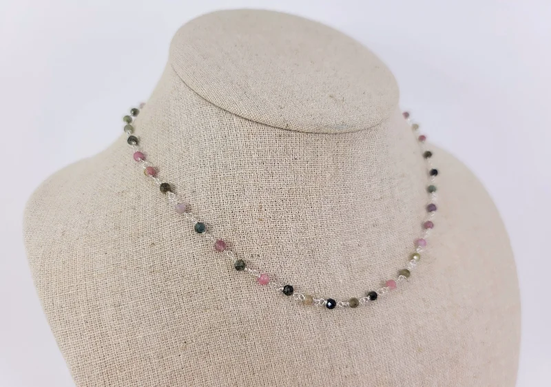 ladies necklace onyx birthstone-Calico Necklace