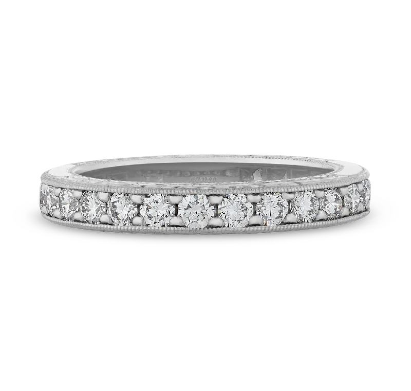 Ladies rings modern sleek appeal-Raymond Yard Diamond Eternity Band, 1.15 carats