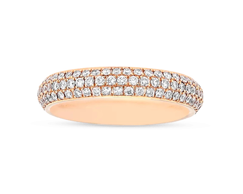 Ladies rings accurate size guide-Pink Diamond Eternity Band, 1.29 Carats