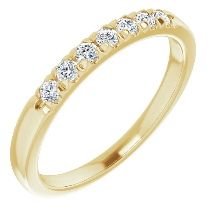 Ladies rings pastel tone styles-14K Yellow 1/5 CTW Natural Diamond Anniversary Band